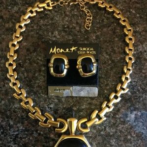 Monet necklace and earrings